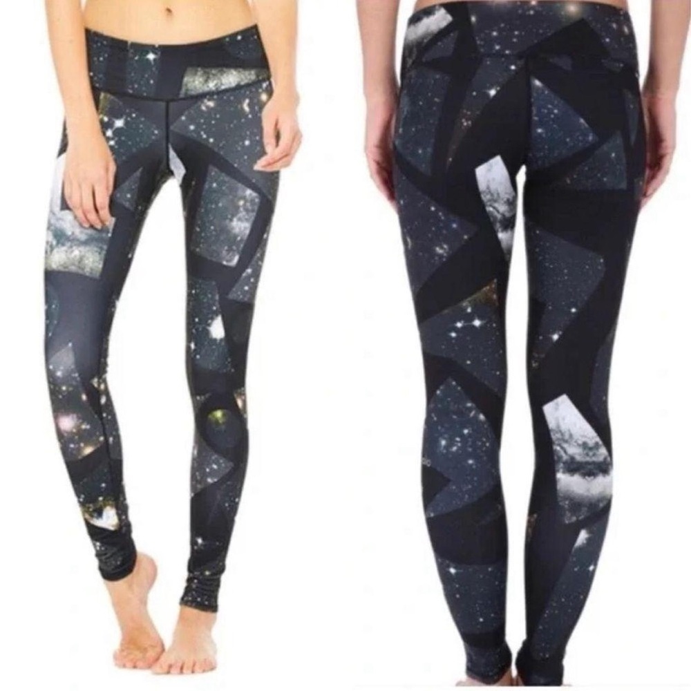 ALO Vapor Space Yoga Galaxy Print Leggings